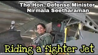 The Hon Defense Minister Nirmala Seetharaman Riding A Fighter Jet