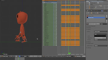 Alien walk cycle in Blender