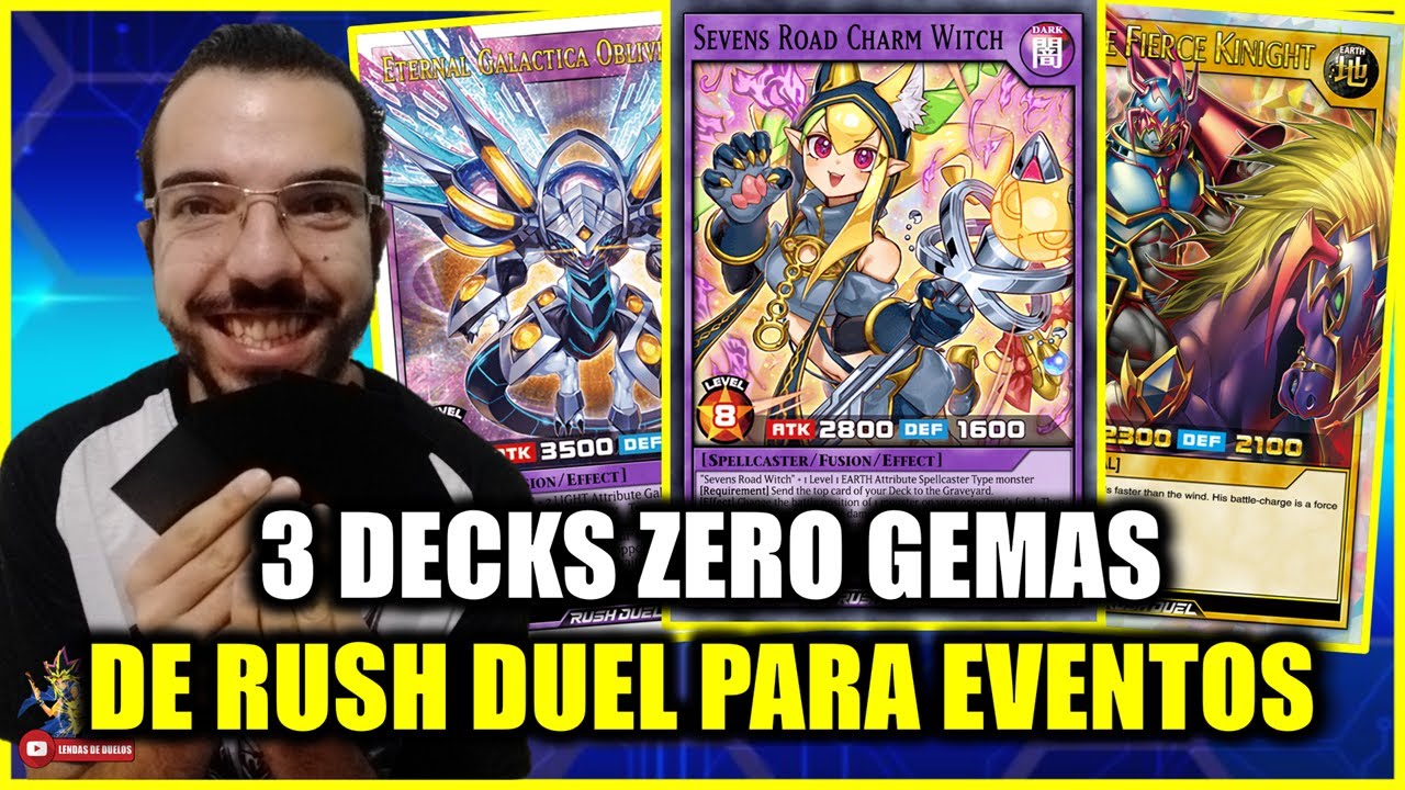 DICAS PARA INICIANTES: 3 DECKS ZERO GEMAS PARA DESBLOQUEAR A IMIMI - YUGIOH DUEL LINKS RUSH DUEL