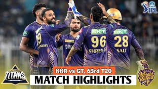 KKR vs GT 63rd Match IPL 2024 Highlights | IPL Highlights 2024 | KKR vs GT highlights today
