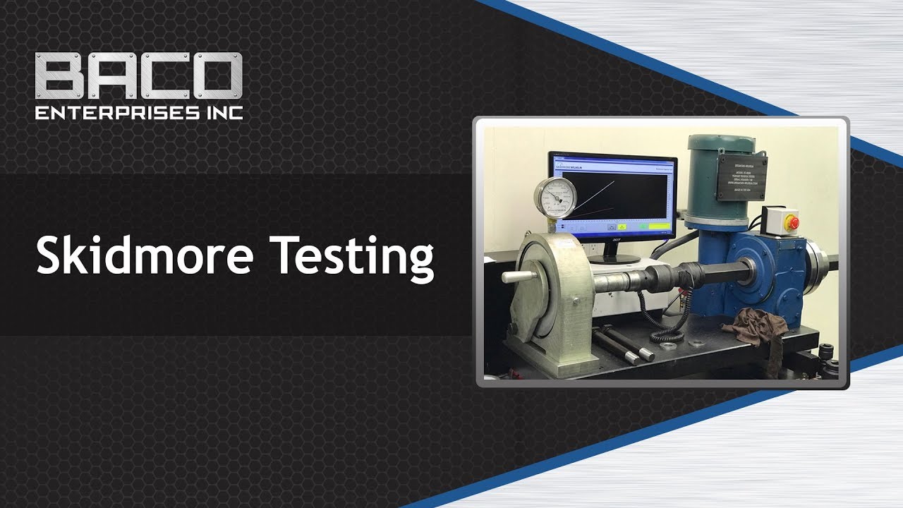 Skidmore Testing From Baco Enterprises Inc. YouTube