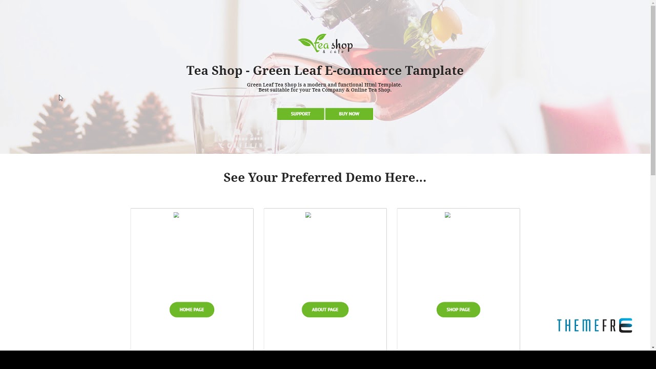 Green Leaf Tea Shop HTML Template Kenny Dalton - YouTube