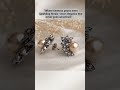 Elegant Pearl Floral Stud Earrings #PearlEarrings #FloralJewelry #VintageStyle #CrystalEarrings