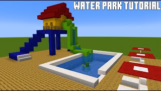 Minecraft Tutorial: How To Make A Kids Waterpark with Playhouse with Waterslide screenshot 5