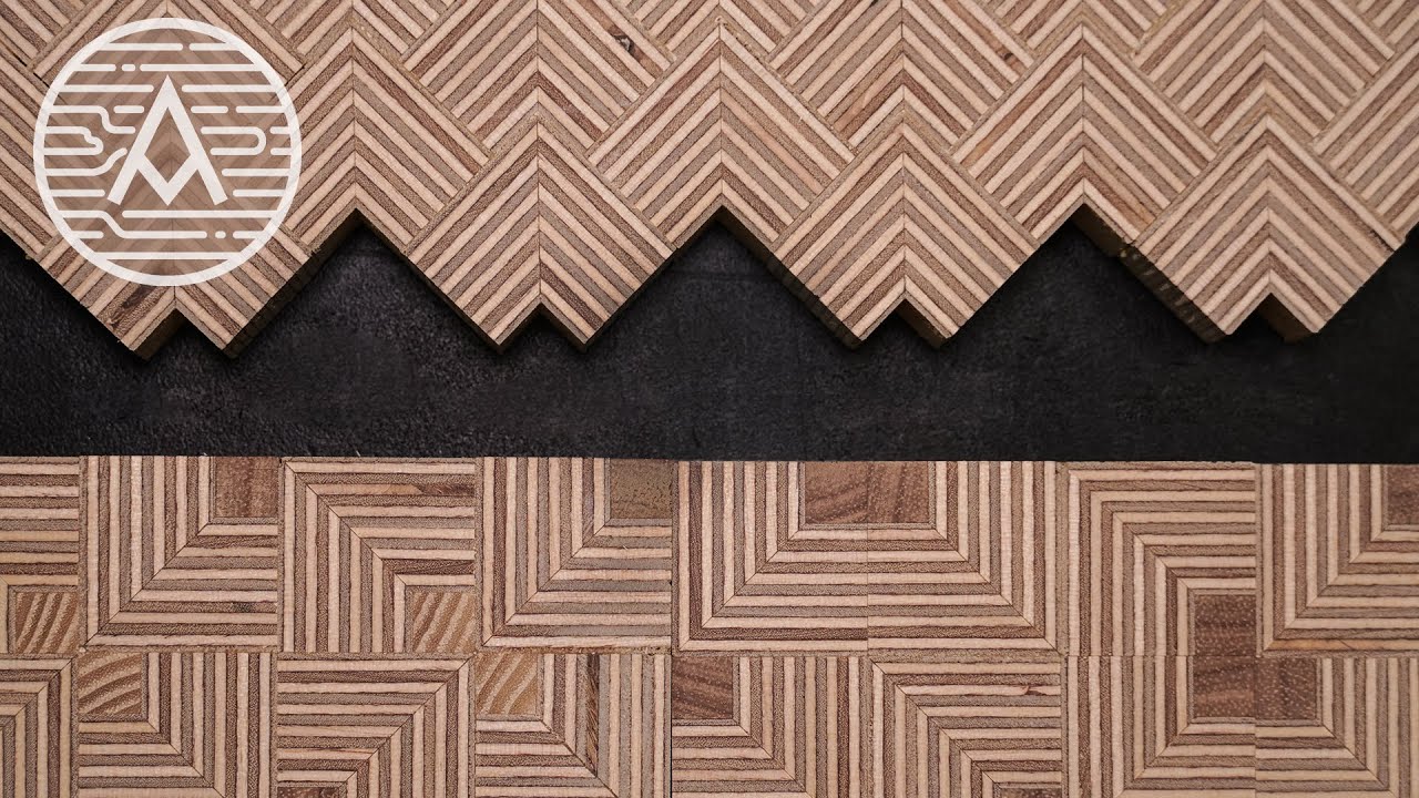 NEW Patterned Plywood Designs  Alpine, Descending Square, Square Weave,  and Double Weave 