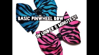 Basic Pinwheel Bow in Under 5 Minutes!!