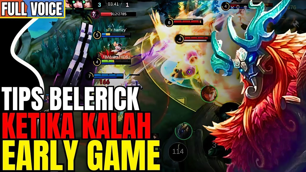 Tips, ketika early game kalah saat pakai belerick (cara main & build belerick anti rungkad)