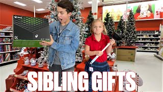 SIBLING GIFT EXCHANGE SHOPPING SPREE | GOOD GIFT VS BAD GIFT CHRISTMAS PRESENT SHOPPING FOR SIBLINGS