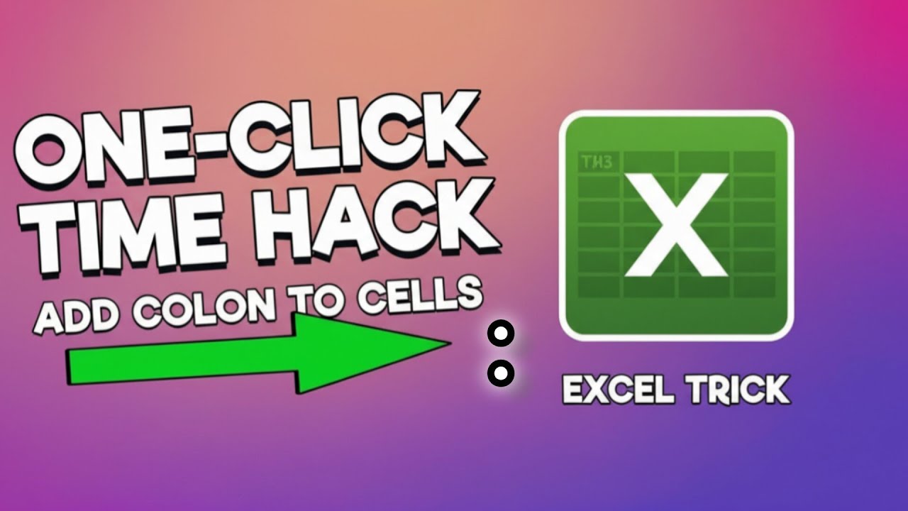 Add Colon Excel Custom Number Format Trick- Add Colon Automatically to All Cells ...