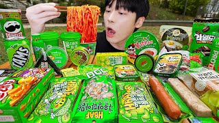 ASMR MUKBANG | Convenience store (Hotdog, Triangular Kimbap, Fire noodles, Sausage) Random Eating