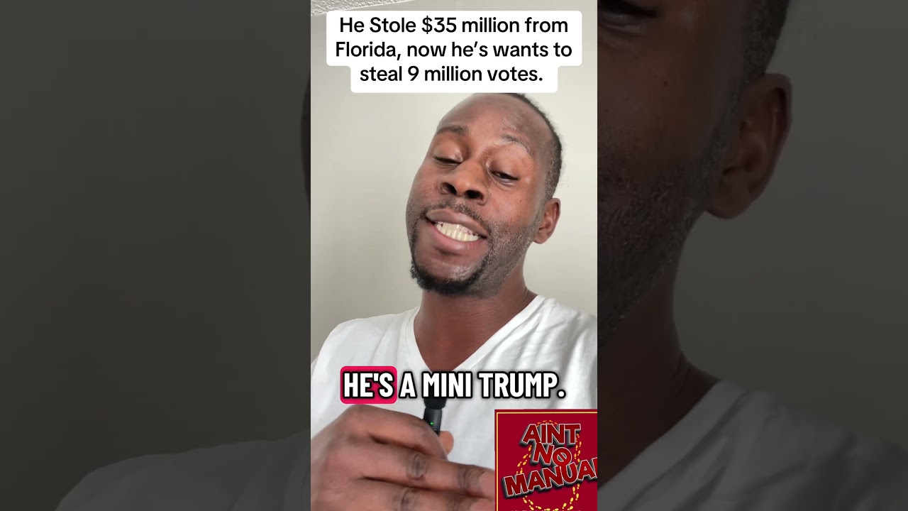 Он украл 35 миллионов долларов у Флориды, теперь хочет украсть 9 миллионов голосов. 
