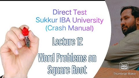 Direct Test Sukkur IBA University (Crash Manual) Practice 27