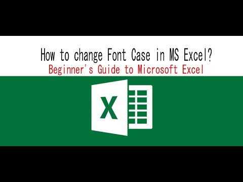 MS Excel Font Case change