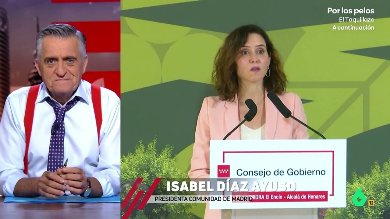 AYUSO INTENTANDO SALIR DE UN JARDIN