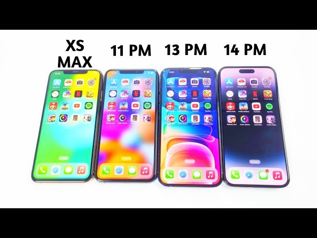 iPhone Xs Max Vs 11 Pro Max Vs 13 Pro Max Vs 14 Pro Max - SPEED TEST (2023) iOS 17