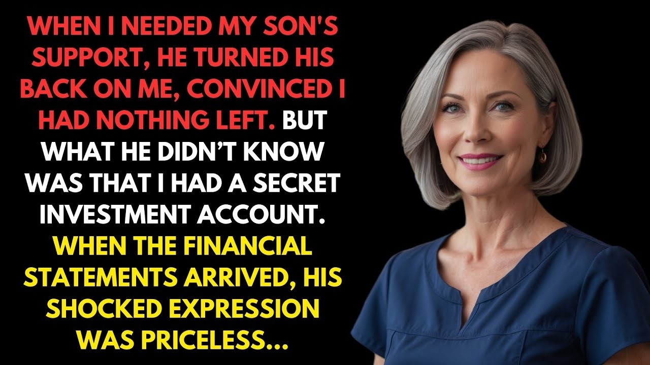 My Son Failed To Support Me When I Needed Help—but He Had No Idea About My Secret Investment Acco