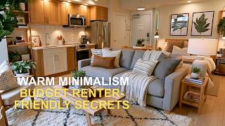 Tiny Apartment Makeover: 7 Warm Minimalism Solutions for a Cozy, High-End Rental Apartment.