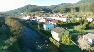 Ponte de Mera desde el aire.