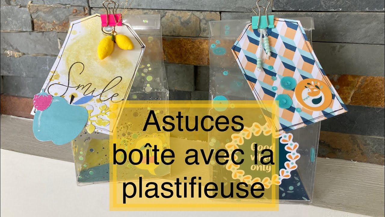 Astuce plastifieuse :création originale type boîte à lait sans colle (DT Custodeco) scrapbooking Diy