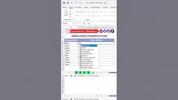 Cómo sumar desde diferentes hojas #youtube #dominandoofimatica #youtubeshorts