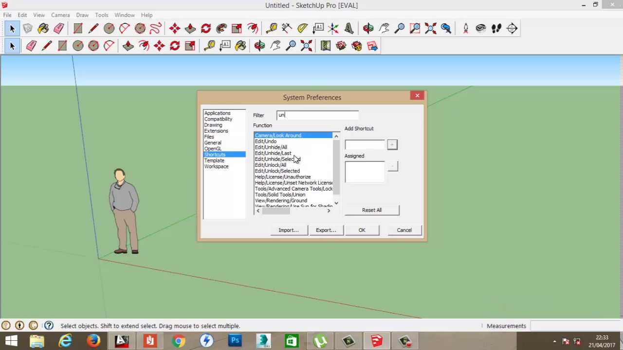 Cara Membuat Custom Shortcut Pada Program Sketchup