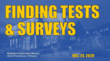 Finding Tests, Surveys, & Other Measures