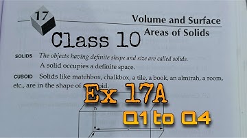 Ex 17A Q1 to Q4 Class 10 Volume and Surface areas of solids | RS Aggarwal | Rajmith study