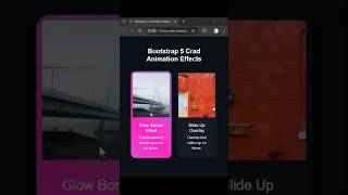 Bootstrap 5 Card Hover Effects Part 2 Glow Border & Overlay!