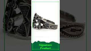 Vintage Navajo Turquoise Thunderbird Bracelet Navajo Ingot Sterling Silver