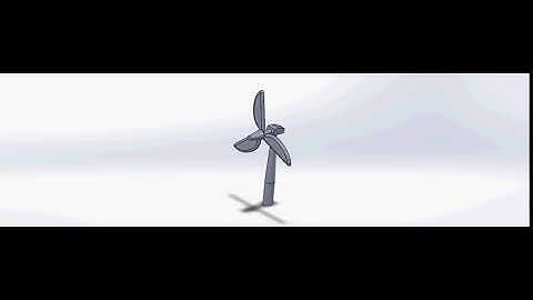 3D model of wind turbine on Solidworks