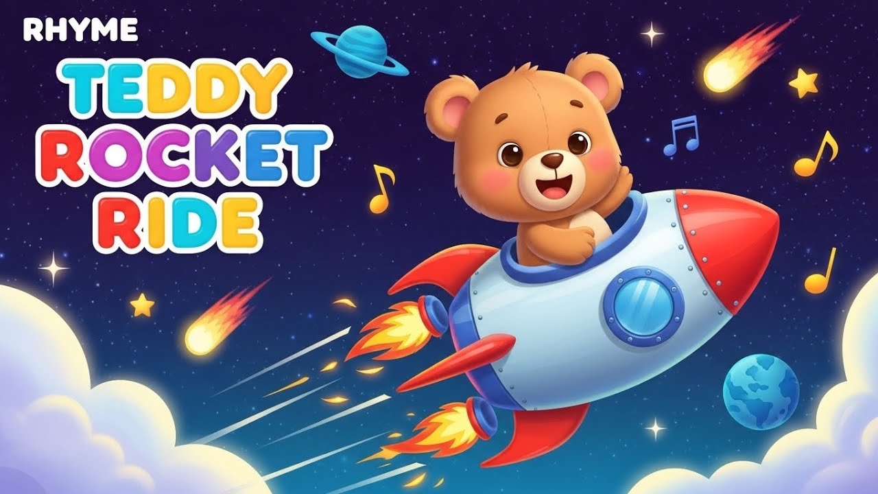 Teddy Rocket Ride | Fun Teddy Bear Song for Kids | Nursery Rhyme