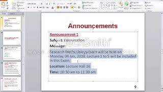Moodle – Create Announcements