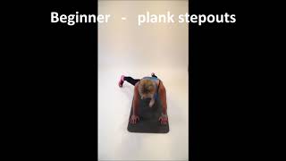BFF Beginner plank step outs