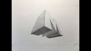 How to Draw Letter 'M' in Three Point Perspective, Part 1 How to Draw Letter 'M' in Three Point Perspective, Part 1
