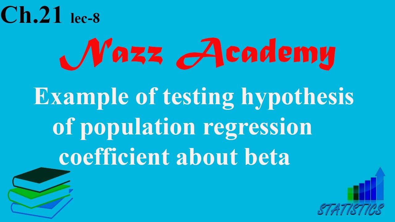 Example of testing hypothesis of population regression coefficient