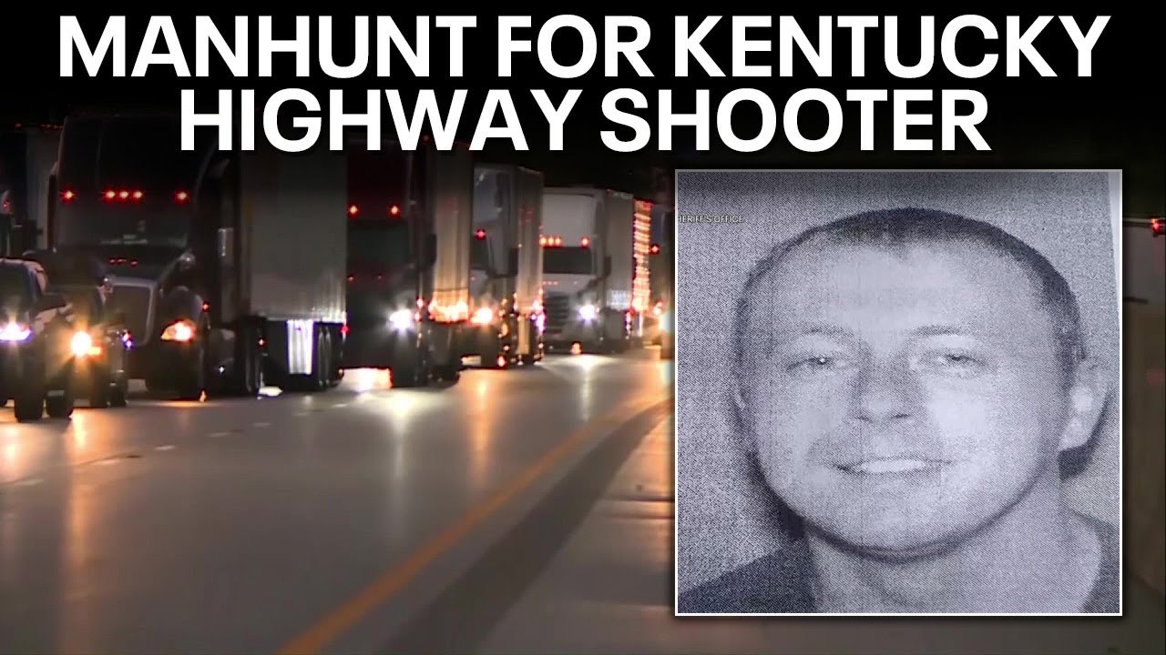 Manhunt intensifies for Kentucky highway shooting suspect - YouTube