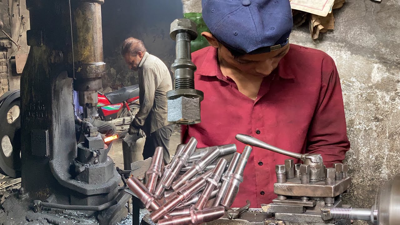 Manufacturing Process Of Stud Bolt In A Local Factory[Truck Wheel Stud