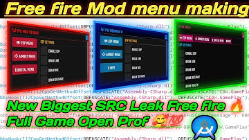 How to make free fire Mod menu || Free fire Leak