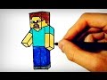 كيفية رسم ستيف من ماين كرافت الجلد