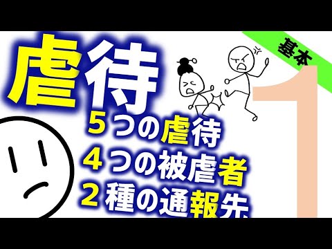 虐待（１）虐待５つと被害者４人［基本］通報先も覚えちゃう！精神科のWeb講義