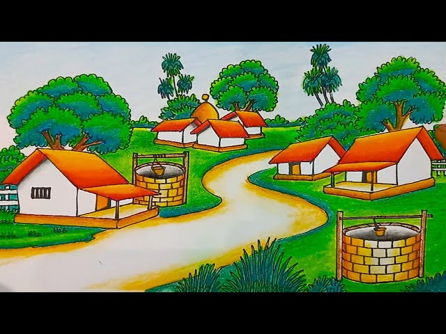 How to draw easy village scenery drawing with beautiful pencil landscape. |  How to draw easy village scenery drawing with beautiful pencil  landscape.👌✍💚 #villagescenerydrawing #landscape #easydrawing @Everyone |  By KN DrawingFacebook