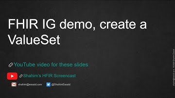 07. FHIR IG demo, create a ValueSet