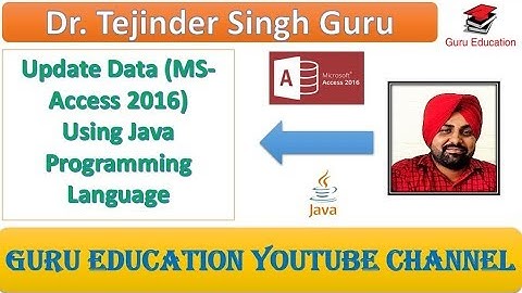 Update Data into MS-ACCESS 2016 via Java Programming