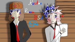 ♡Speedpaint♡ countryhumans! U.S.A and Russia RusAme! ♡w♡