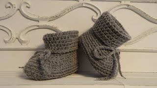 Bianca Crochet Baby Booties - YouTube