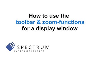 SBench 04 - How to use  the toolbar & zoom functions for a display  window