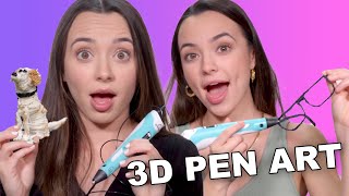 3D Pen Art Challenge! Who will WIN - Merrell Twins