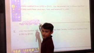 Empty number line for counting