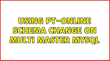 Using Pt-online schema change on multi master MYSQL