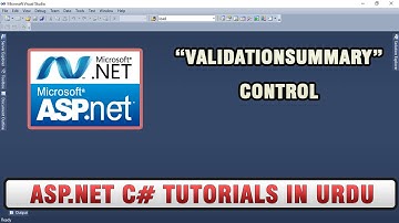 ASP NET C# Tutorial In Urdu - "ValidationSummary" Control